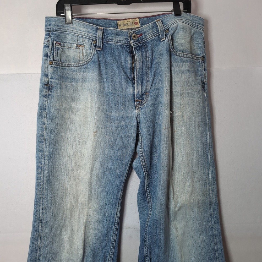 BKE 67 Marshall Long Mens Light Wash Denim Straight Leg Jeans 36 Long KBK9009L